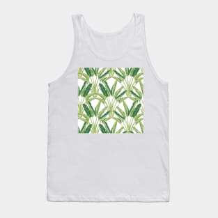 White Travellers Palm Tank Top